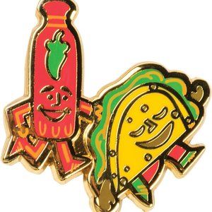 Primitives By Kathy Enamel Pin Tacos Hot Sauce